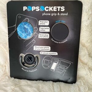 PopSockets Bluish Teal and White and Black Phone Grip & Stand